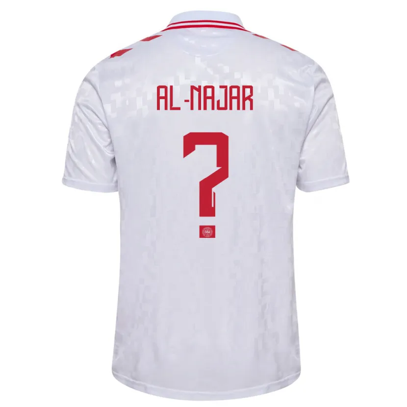 Danxen Damen Dänemark Ali Al-Najar #0 Weiß Auswärtstrikot Trikot 24-26 T-Shirt Schweiz