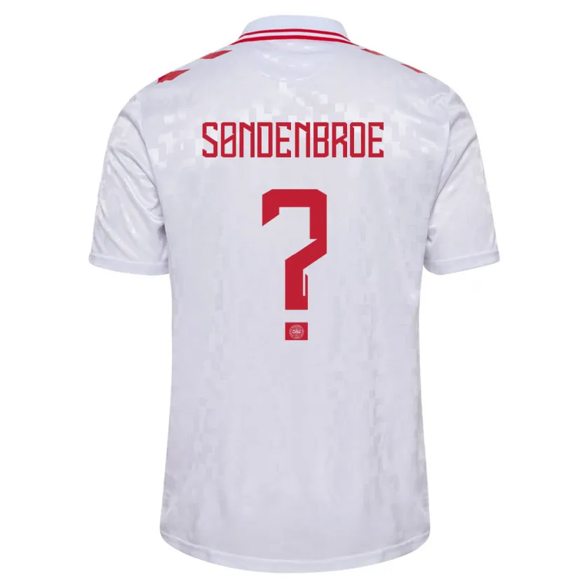 Danxen Damen Dänemark Andreas Søndenbroe #0 Weiß Auswärtstrikot Trikot 24-26 T-Shirt Schweiz