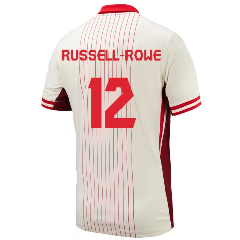 Danxen Damen Kanada Jacen Russell-Rowe #12 Weiß Auswärtstrikot Trikot 24-26 T-Shirt Schweiz