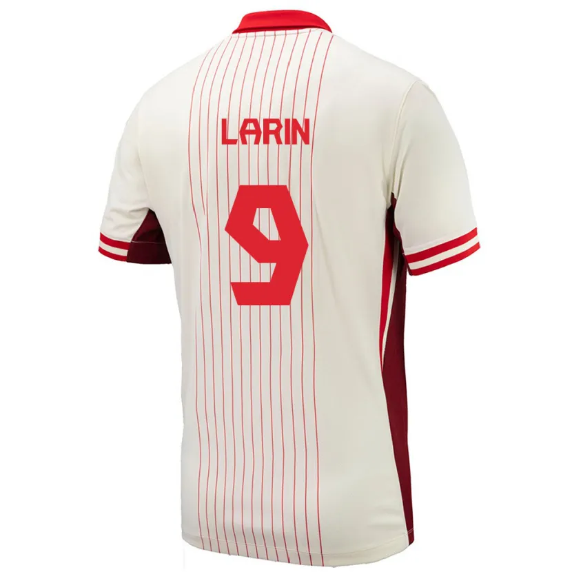 Danxen Damen Kanada Cyle Larin #9 Weiß Auswärtstrikot Trikot 24-26 T-Shirt Schweiz