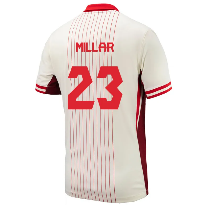 Danxen Damen Kanada Liam Millar #23 Weiß Auswärtstrikot Trikot 24-26 T-Shirt Schweiz