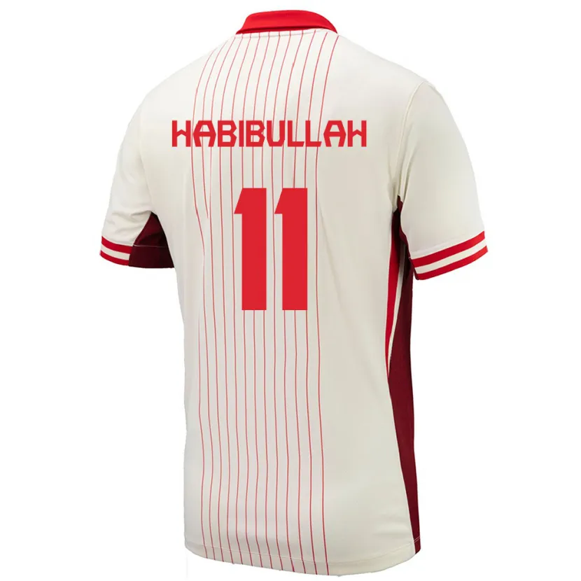 Danxen Damen Kanada Kamron Habibullah #11 Weiß Auswärtstrikot Trikot 24-26 T-Shirt Schweiz