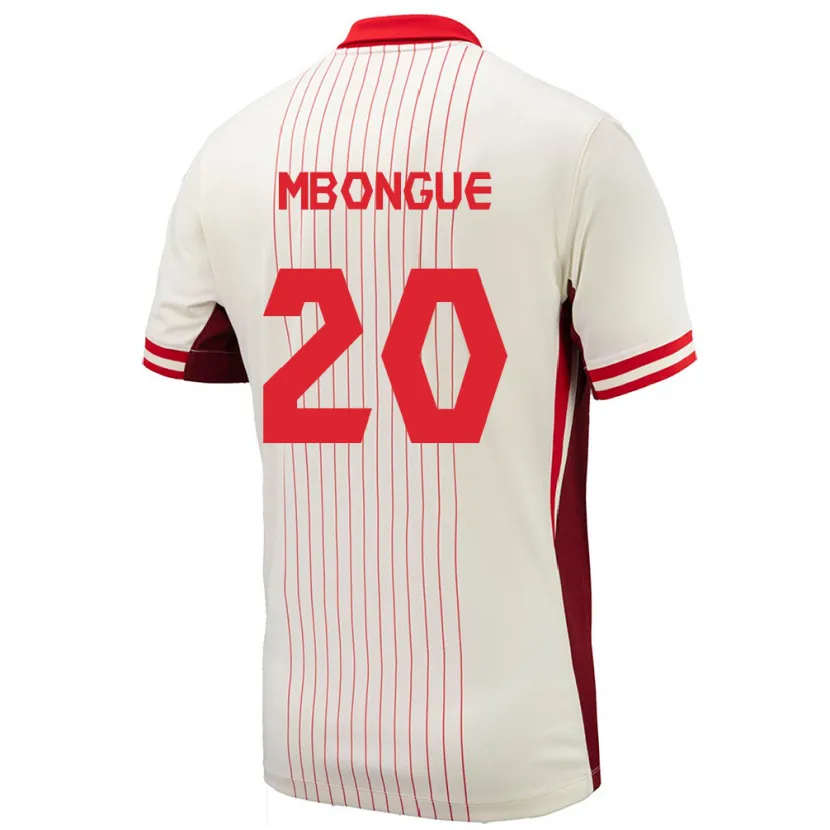 Danxen Damen Kanada Hugo Mbongue #20 Weiß Auswärtstrikot Trikot 24-26 T-Shirt Schweiz