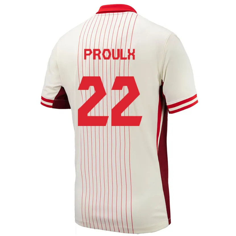 Danxen Damen Kanada Lysianne Proulx #22 Weiß Auswärtstrikot Trikot 24-26 T-Shirt Schweiz
