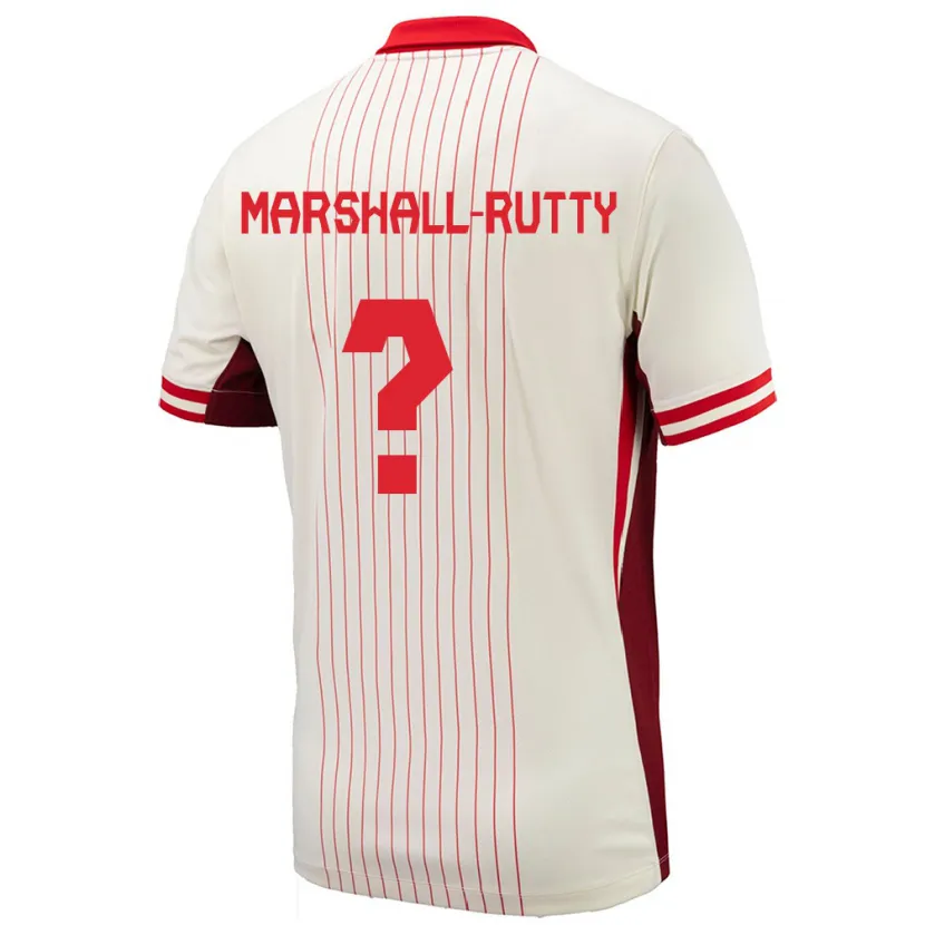 Danxen Damen Kanada Jahkeele Marshall Rutty #0 Weiß Auswärtstrikot Trikot 24-26 T-Shirt Schweiz