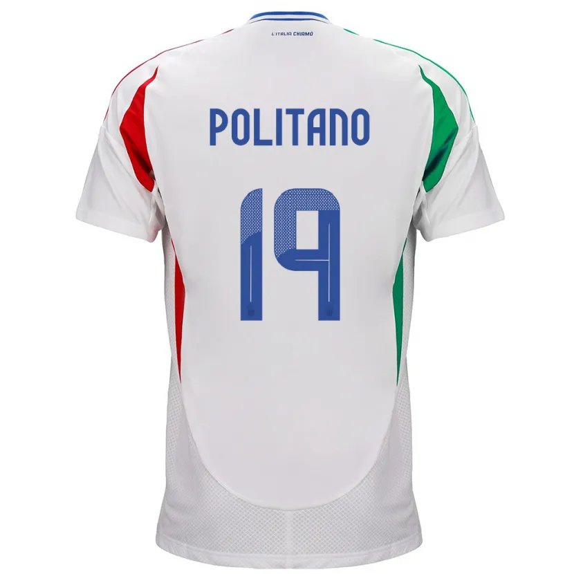 Danxen Damen Italien Matteo Politano #19 Weiß Auswärtstrikot Trikot 24-26 T-Shirt Schweiz