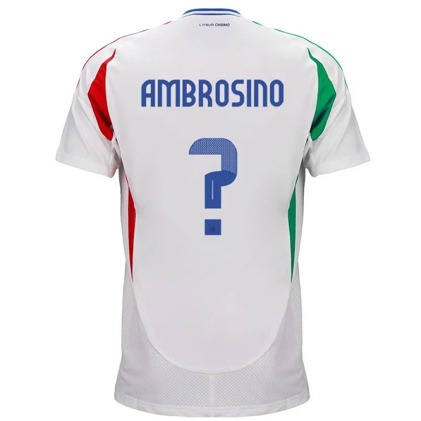 Danxen Damen Italien Giuseppe Ambrosino #0 Weiß Auswärtstrikot Trikot 24-26 T-Shirt Schweiz