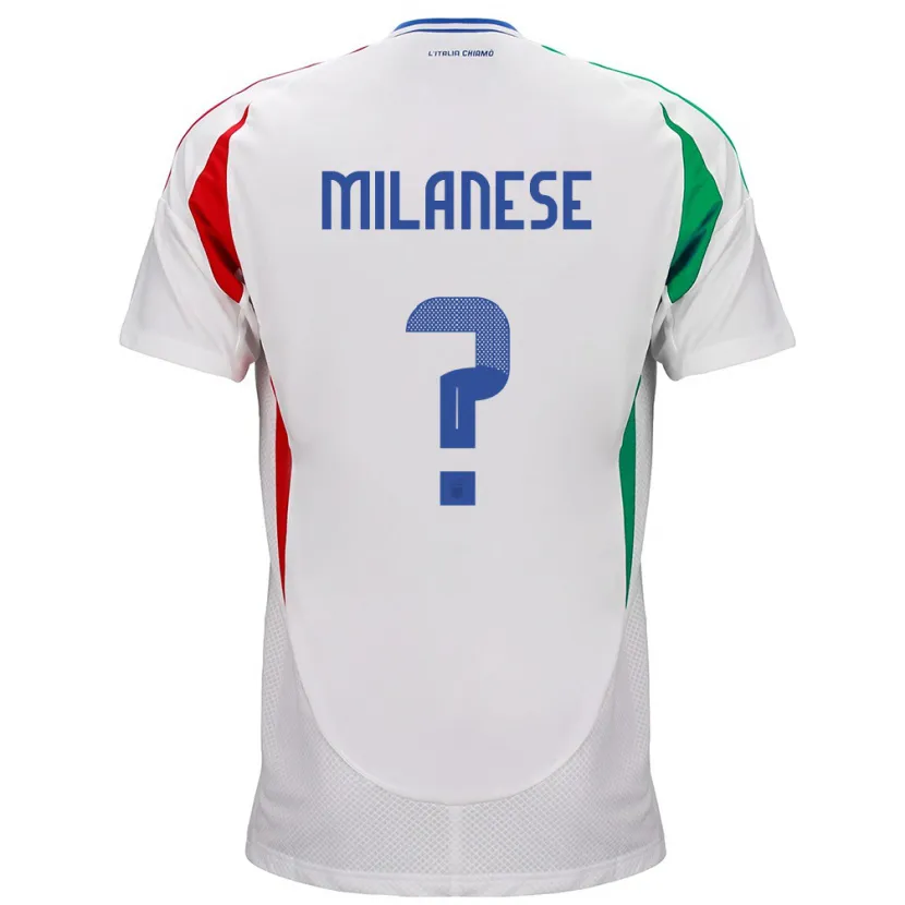 Danxen Damen Italien Tommaso Milanese #0 Weiß Auswärtstrikot Trikot 24-26 T-Shirt Schweiz