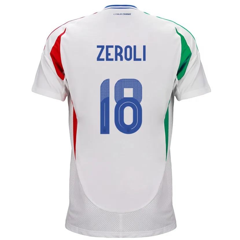 Danxen Damen Italien Kevin Zeroli #18 Weiß Auswärtstrikot Trikot 24-26 T-Shirt Schweiz