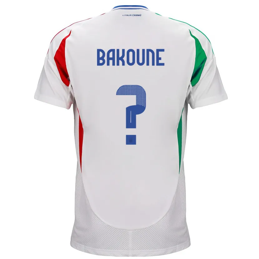 Danxen Damen Italien Adam Bakoune #0 Weiß Auswärtstrikot Trikot 24-26 T-Shirt Schweiz
