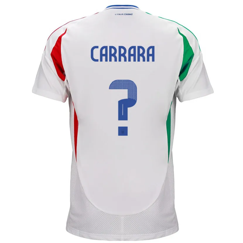 Danxen Damen Italien Cristian Carrara #0 Weiß Auswärtstrikot Trikot 24-26 T-Shirt Schweiz