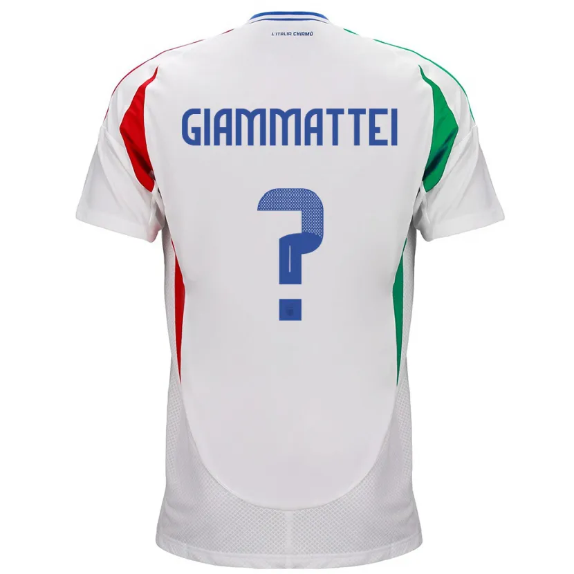 Danxen Damen Italien Gioele Giammattei #0 Weiß Auswärtstrikot Trikot 24-26 T-Shirt Schweiz