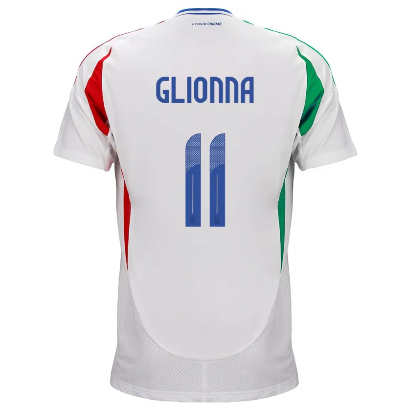 Danxen Damen Italien Benedetta Glionna #11 Weiß Auswärtstrikot Trikot 24-26 T-Shirt Schweiz