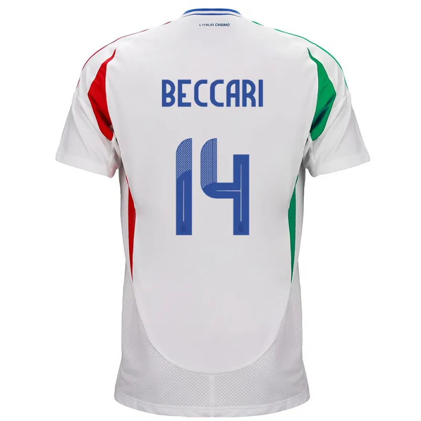 Danxen Damen Italien Chiara Beccari #14 Weiß Auswärtstrikot Trikot 24-26 T-Shirt Schweiz