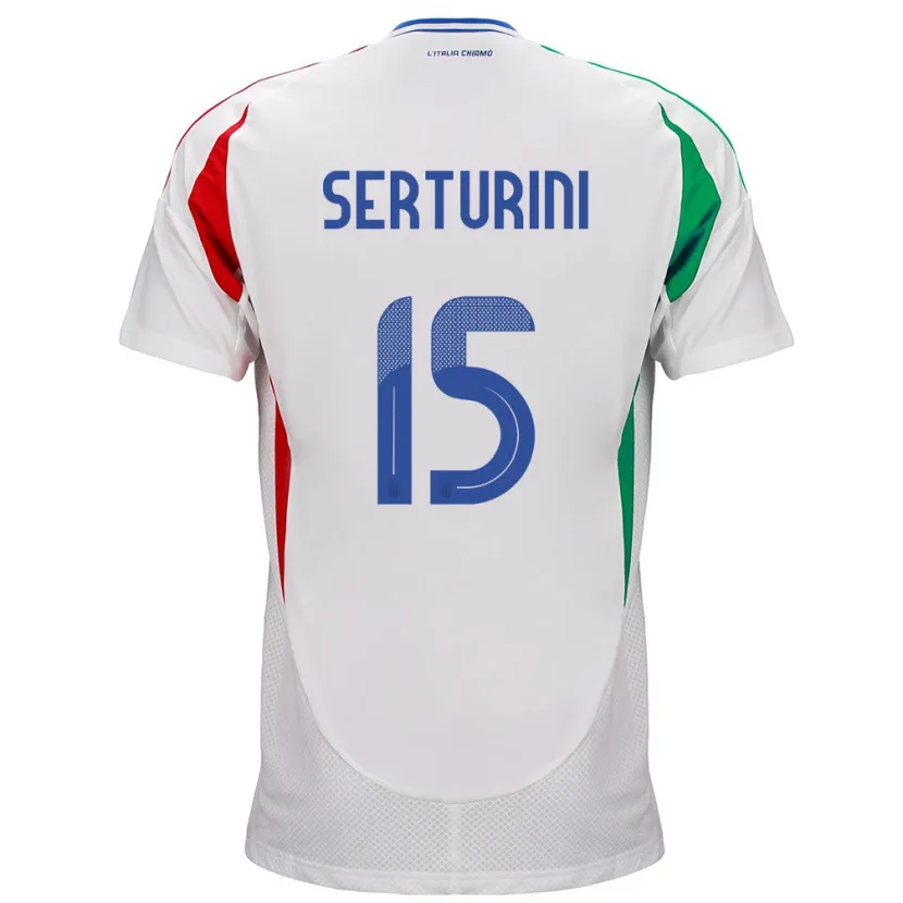 Danxen Damen Italien Annamaria Serturini #15 Weiß Auswärtstrikot Trikot 24-26 T-Shirt Schweiz
