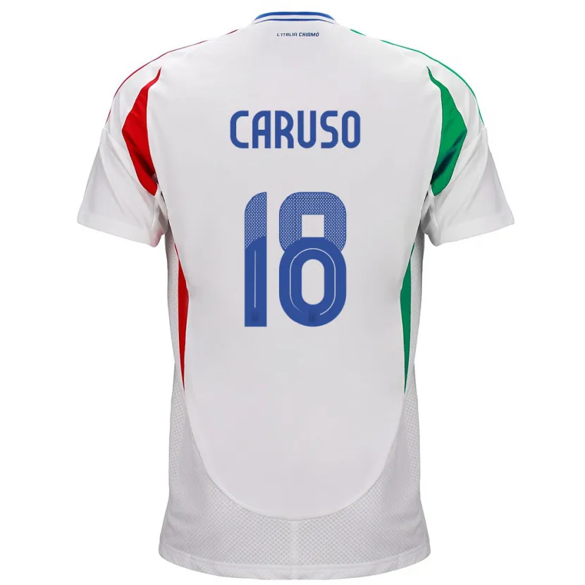 Danxen Damen Italien Arianna Caruso #18 Weiß Auswärtstrikot Trikot 24-26 T-Shirt Schweiz