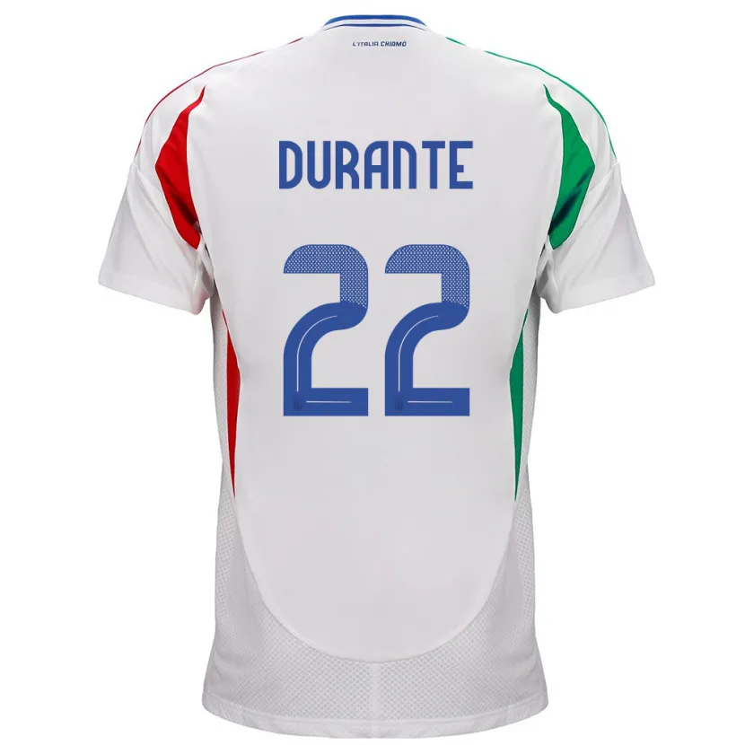 Danxen Damen Italien Francesca Durante #22 Weiß Auswärtstrikot Trikot 24-26 T-Shirt Schweiz