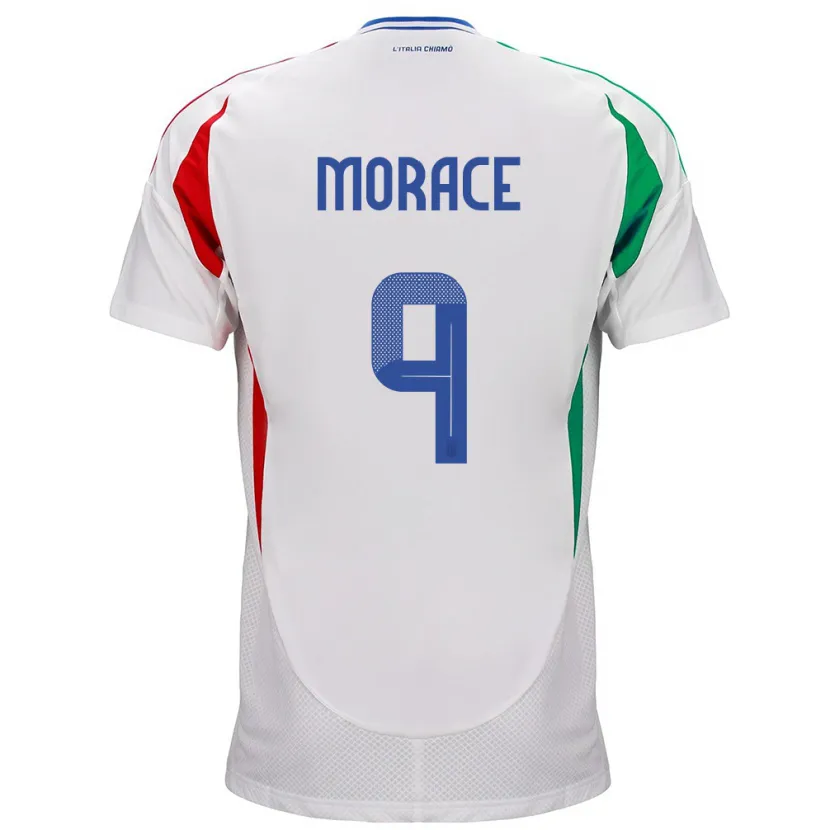Danxen Damen Italien Carolina Morace #9 Weiß Auswärtstrikot Trikot 24-26 T-Shirt Schweiz