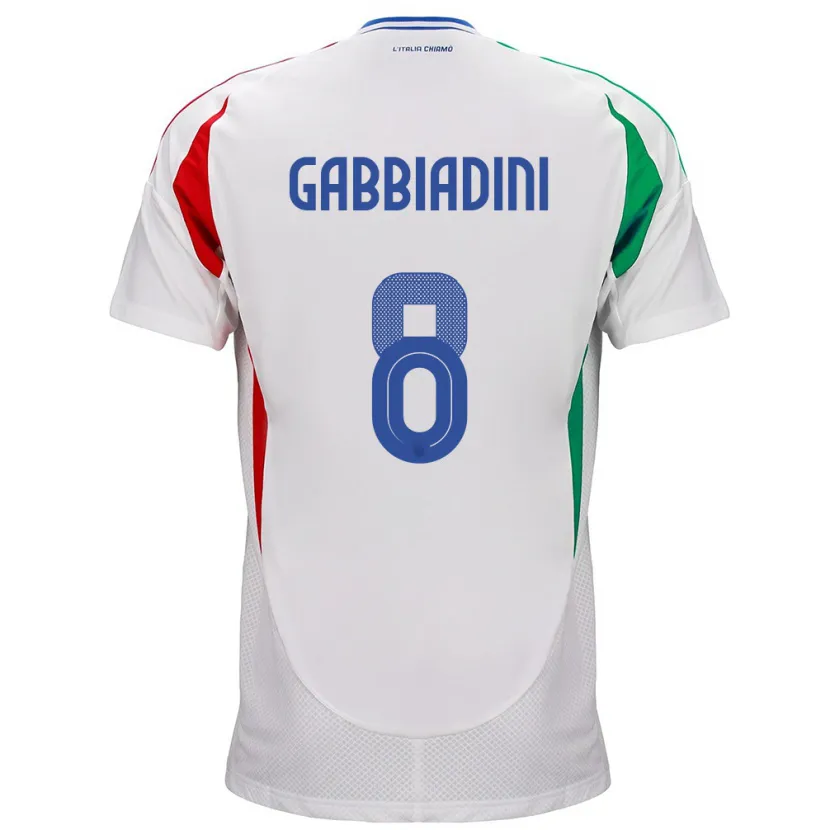 Danxen Damen Italien Melania Gabbiadini #8 Weiß Auswärtstrikot Trikot 24-26 T-Shirt Schweiz