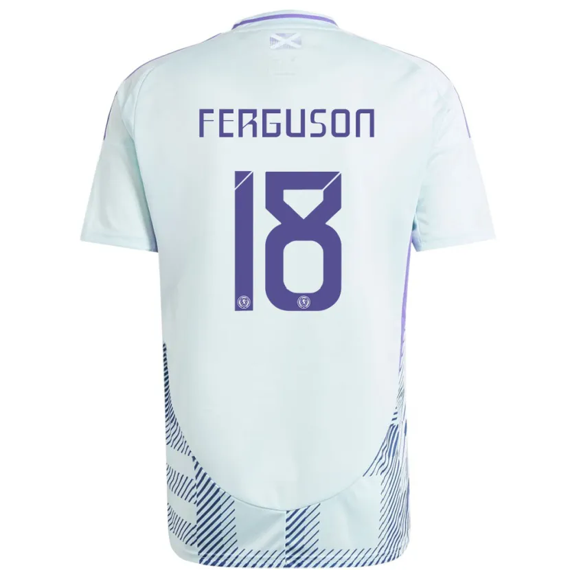 Danxen Damen Schottland Lewis Ferguson #18 Helles Mintblau Auswärtstrikot Trikot 24-26 T-Shirt Schweiz