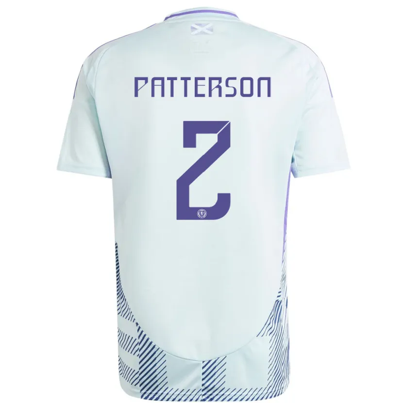 Danxen Damen Schottland Nathan Patterson #2 Helles Mintblau Auswärtstrikot Trikot 24-26 T-Shirt Schweiz