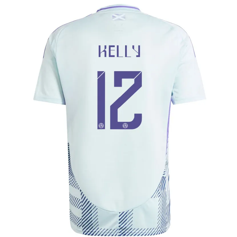 Danxen Damen Schottland Liam Kelly #12 Helles Mintblau Auswärtstrikot Trikot 24-26 T-Shirt Schweiz