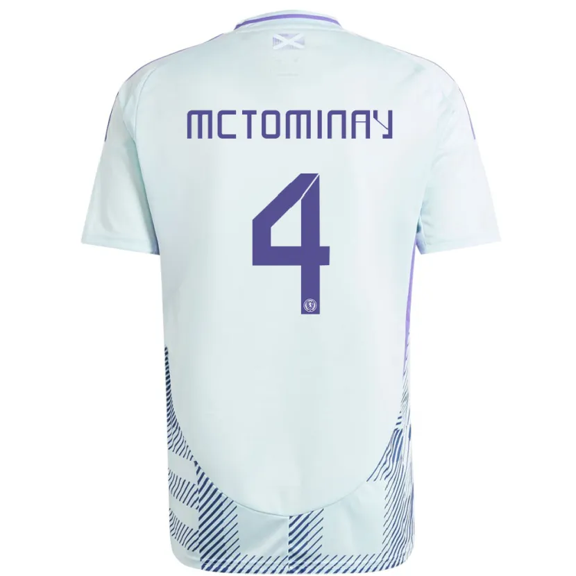 Danxen Damen Schottland Scott Mctominay #4 Helles Mintblau Auswärtstrikot Trikot 24-26 T-Shirt Schweiz