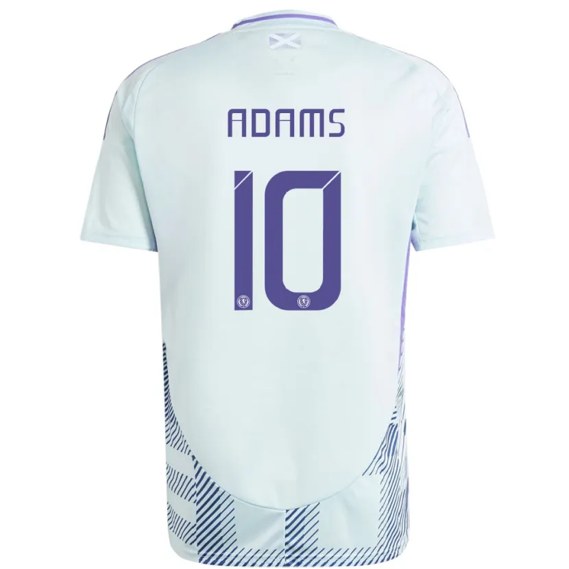 Danxen Damen Schottland Ché Adams #10 Helles Mintblau Auswärtstrikot Trikot 24-26 T-Shirt Schweiz