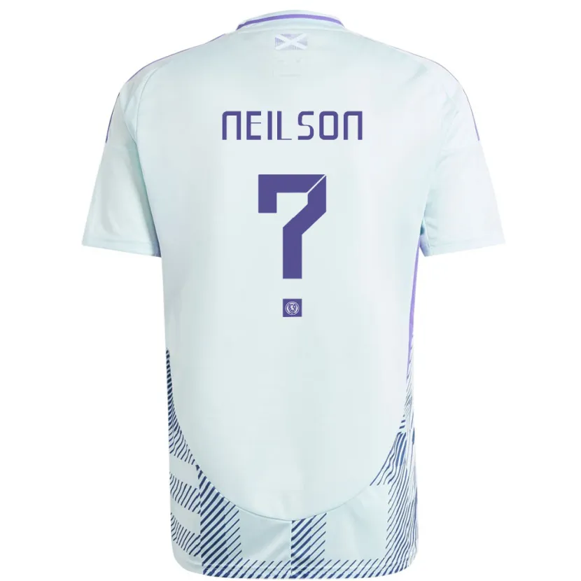 Danxen Damen Schottland Lewis Neilson #0 Helles Mintblau Auswärtstrikot Trikot 24-26 T-Shirt Schweiz
