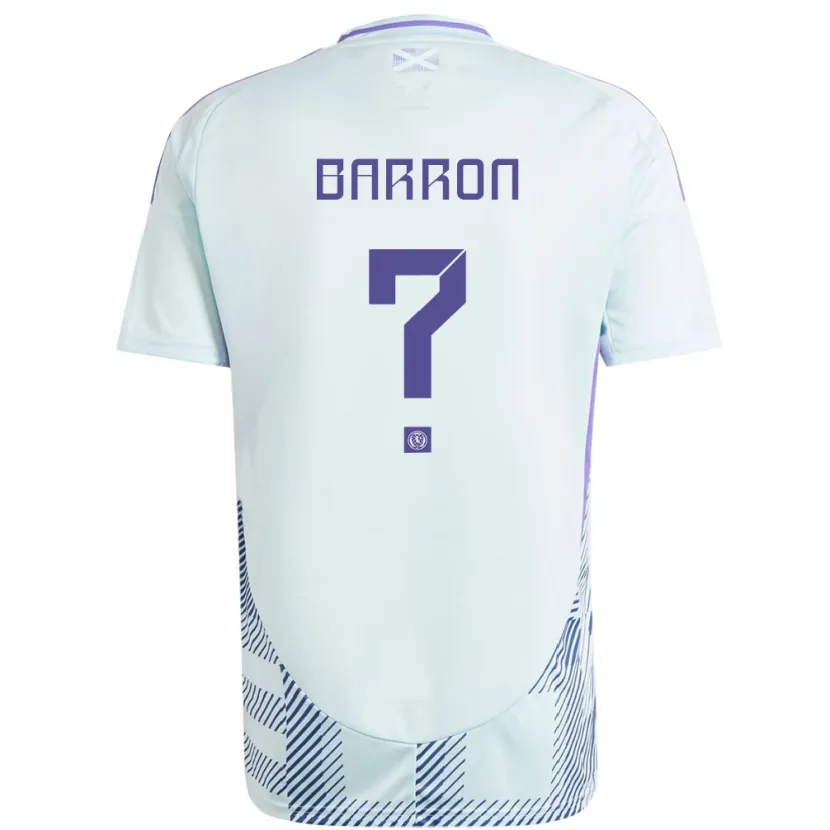 Danxen Damen Schottland Connor Barron #0 Helles Mintblau Auswärtstrikot Trikot 24-26 T-Shirt Schweiz