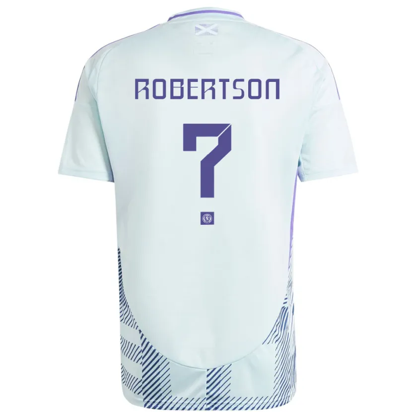 Danxen Damen Schottland Finlay Robertson #0 Helles Mintblau Auswärtstrikot Trikot 24-26 T-Shirt Schweiz