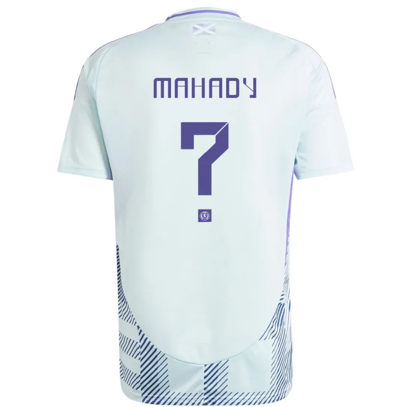 Danxen Damen Schottland Rory Mahady #0 Helles Mintblau Auswärtstrikot Trikot 24-26 T-Shirt Schweiz