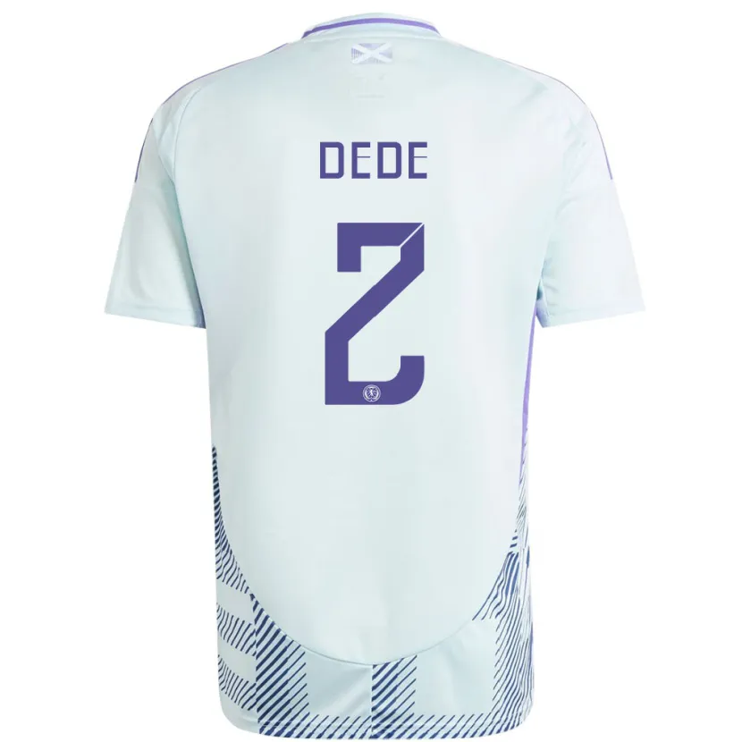 Danxen Damen Schottland Josh Dede #2 Helles Mintblau Auswärtstrikot Trikot 24-26 T-Shirt Schweiz