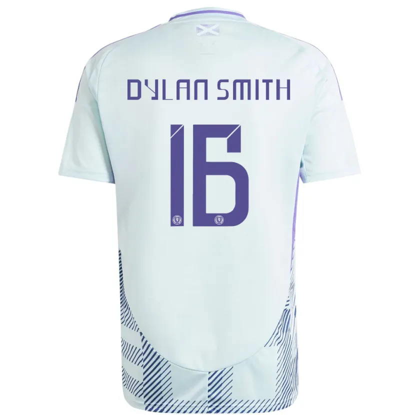 Danxen Damen Schottland Dylan Smith #16 Helles Mintblau Auswärtstrikot Trikot 24-26 T-Shirt Schweiz