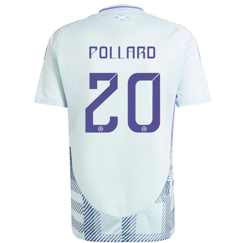 Danxen Damen Schottland Lancelot Pollard #20 Helles Mintblau Auswärtstrikot Trikot 24-26 T-Shirt Schweiz