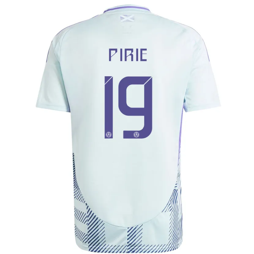 Danxen Damen Schottland Lewis Pirie #19 Helles Mintblau Auswärtstrikot Trikot 24-26 T-Shirt Schweiz
