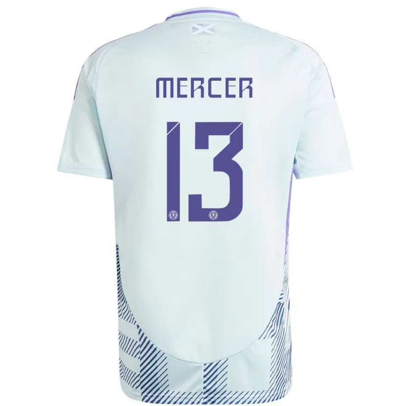 Danxen Damen Schottland Jamie Mercer #13 Helles Mintblau Auswärtstrikot Trikot 24-26 T-Shirt Schweiz