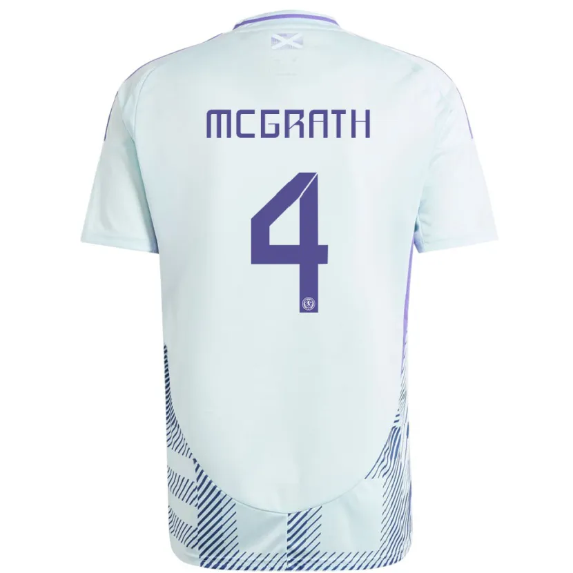 Danxen Damen Schottland Joseph Mcgrath #4 Helles Mintblau Auswärtstrikot Trikot 24-26 T-Shirt Schweiz