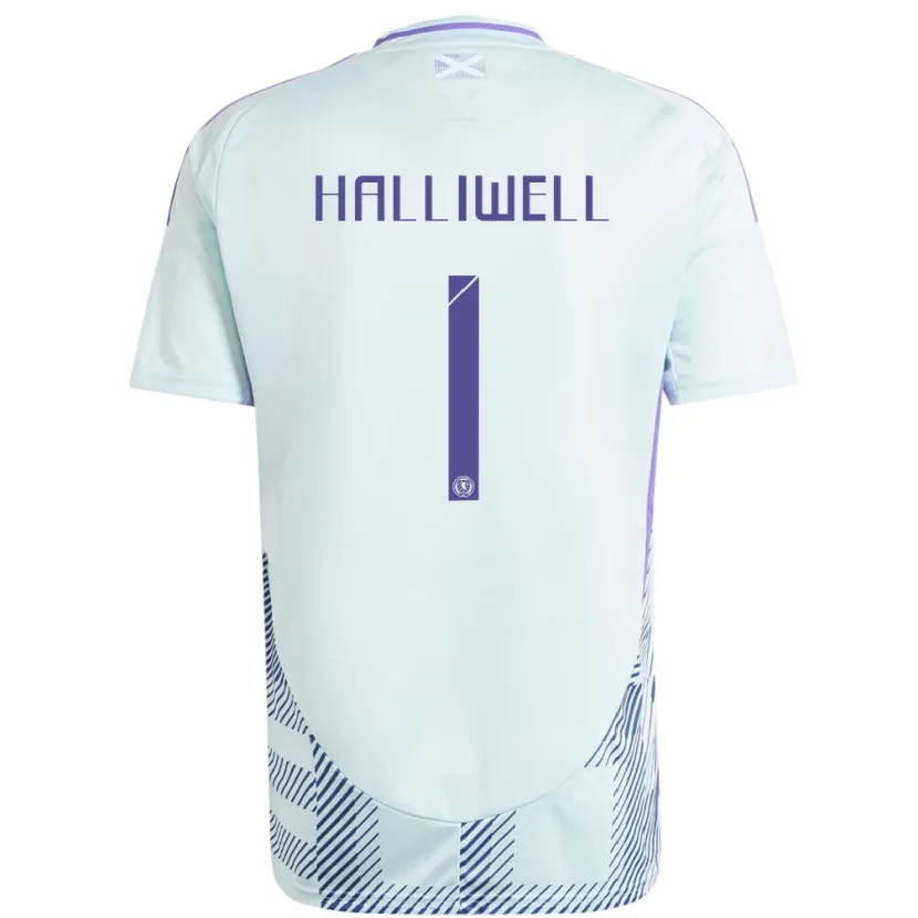 Danxen Damen Schottland Alfie Halliwell #1 Helles Mintblau Auswärtstrikot Trikot 24-26 T-Shirt Schweiz