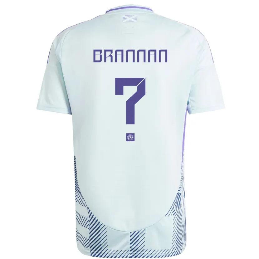 Danxen Damen Schottland Ben Brannan #0 Helles Mintblau Auswärtstrikot Trikot 24-26 T-Shirt Schweiz