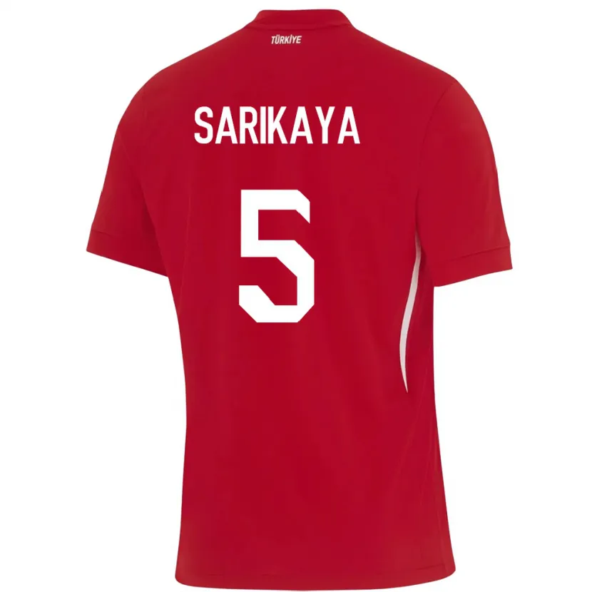 Danxen Damen Türkei Efe Sarıkaya #5 Rot Auswärtstrikot Trikot 24-26 T-Shirt Schweiz