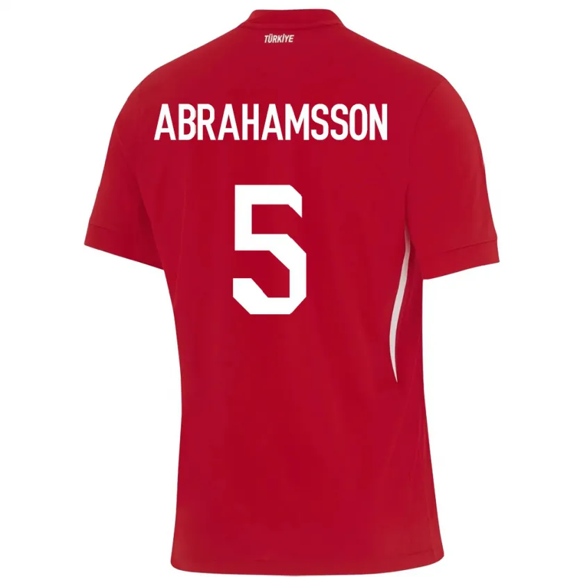 Danxen Damen Türkei Sejde Aylin Abrahamsson #5 Rot Auswärtstrikot Trikot 24-26 T-Shirt Schweiz