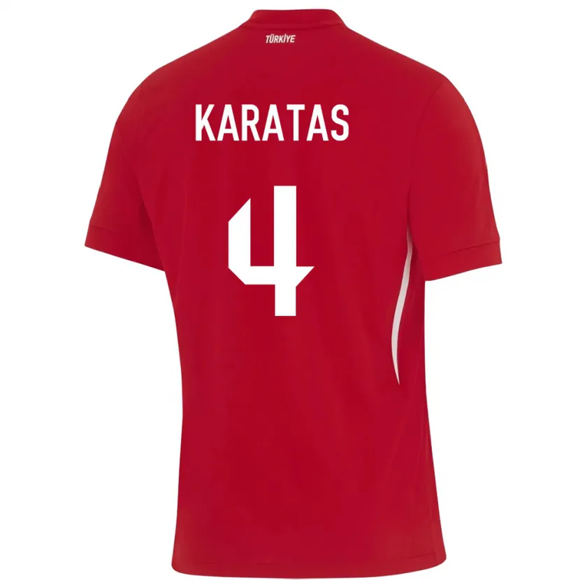 Danxen Damen Türkei Eda Karataş #4 Rot Auswärtstrikot Trikot 24-26 T-Shirt Schweiz