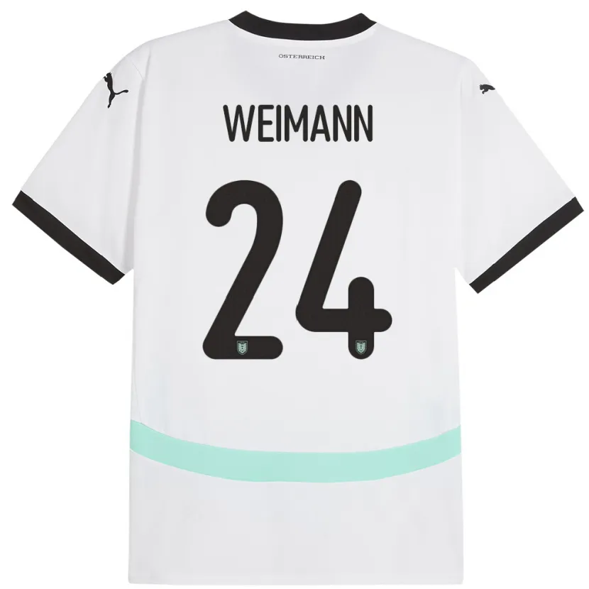 Danxen Damen Österreich Andreas Weimann #24 Weiß Auswärtstrikot Trikot 24-26 T-Shirt Schweiz