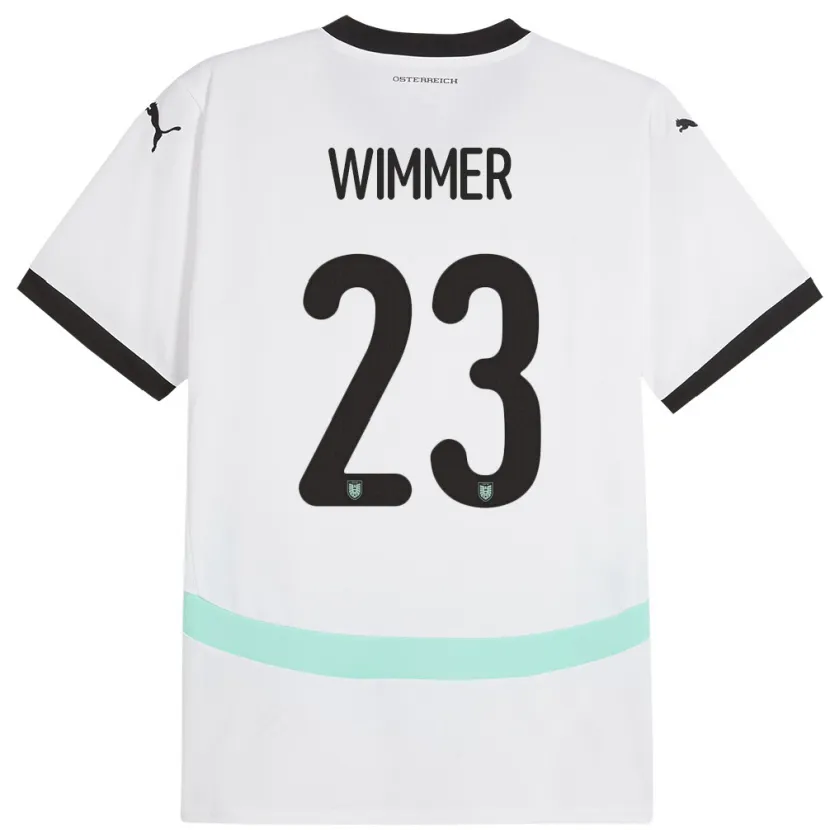 Danxen Damen Österreich Patrick Wimmer #23 Weiß Auswärtstrikot Trikot 24-26 T-Shirt Schweiz