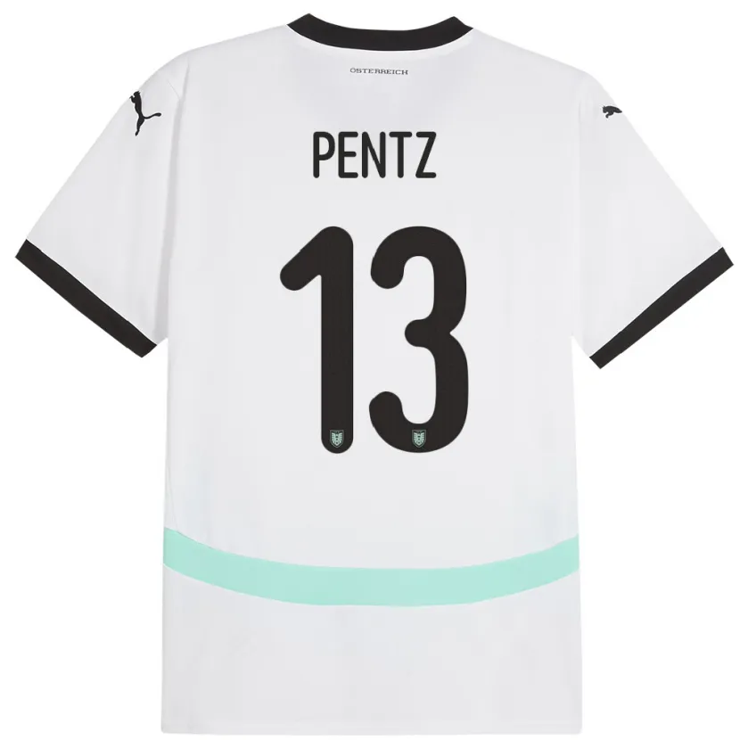 Danxen Damen Österreich Patrick Pentz #13 Weiß Auswärtstrikot Trikot 24-26 T-Shirt Schweiz