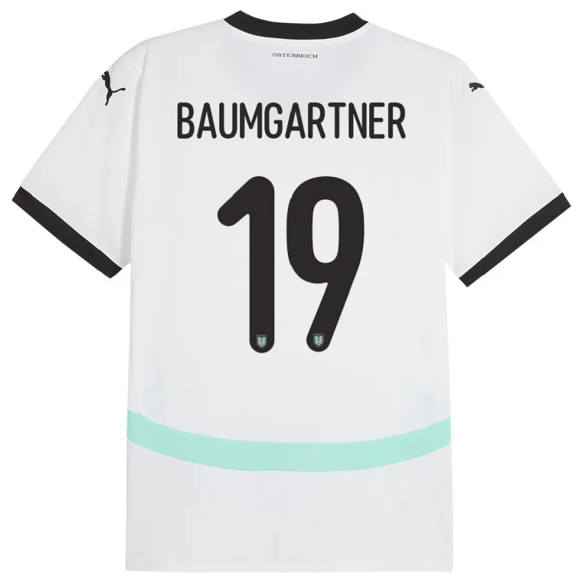 Danxen Damen Österreich Christoph Baumgartner #19 Weiß Auswärtstrikot Trikot 24-26 T-Shirt Schweiz