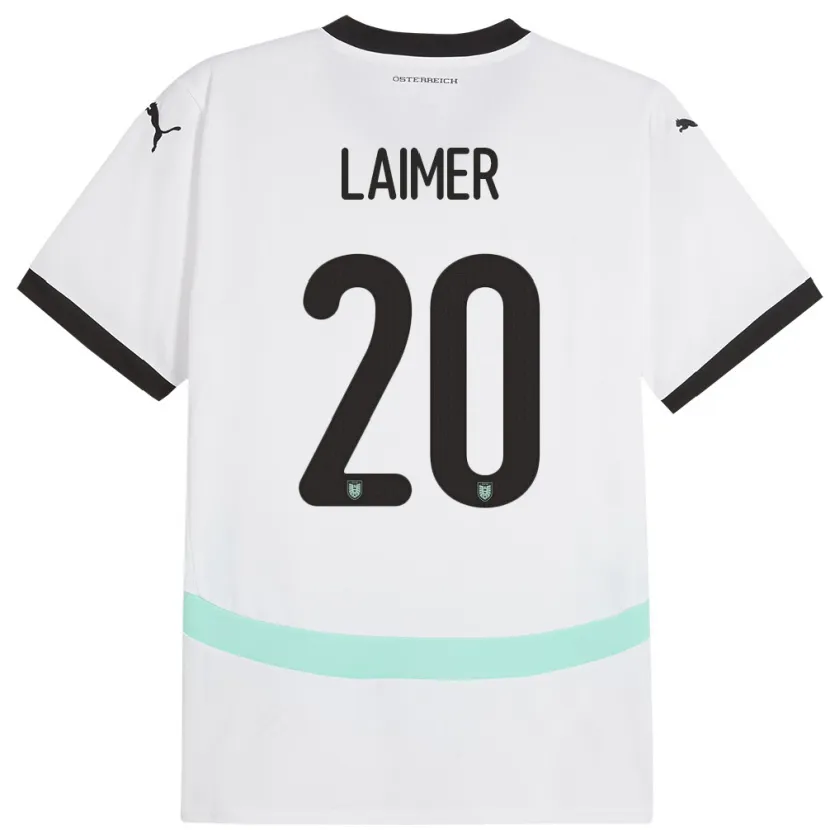 Danxen Damen Österreich Konrad Laimer #20 Weiß Auswärtstrikot Trikot 24-26 T-Shirt Schweiz