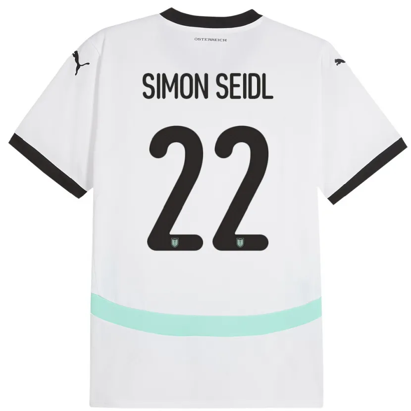 Danxen Damen Österreich Simon Seidl #22 Weiß Auswärtstrikot Trikot 24-26 T-Shirt Schweiz