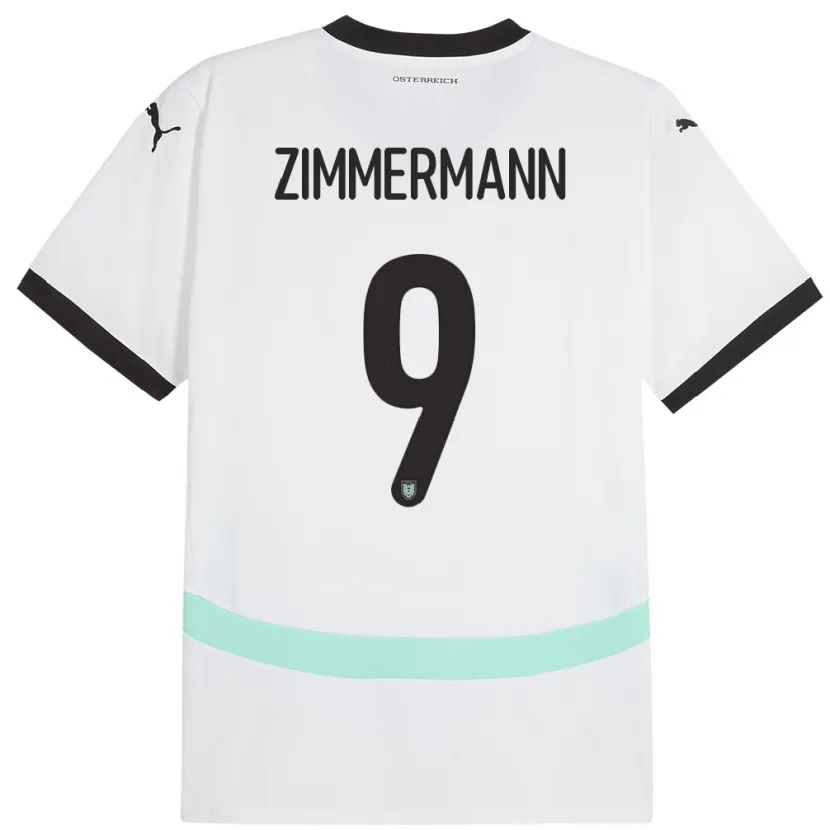 Danxen Damen Österreich Bernhard Zimmermann #9 Weiß Auswärtstrikot Trikot 24-26 T-Shirt Schweiz